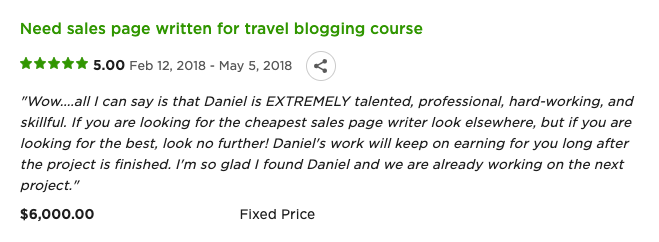 Upwork Job 1