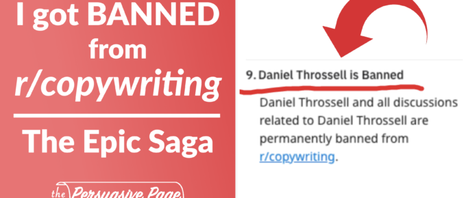 i got banned from r copywriting