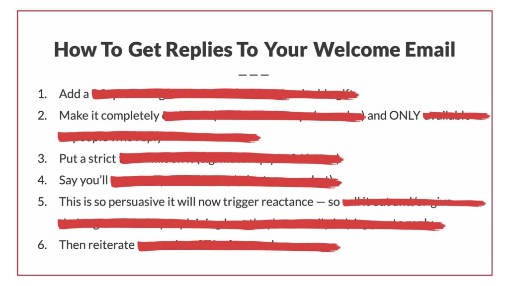 My Secret 6 Step Formula For Getting People Replying To Your Welcome Email In Droves